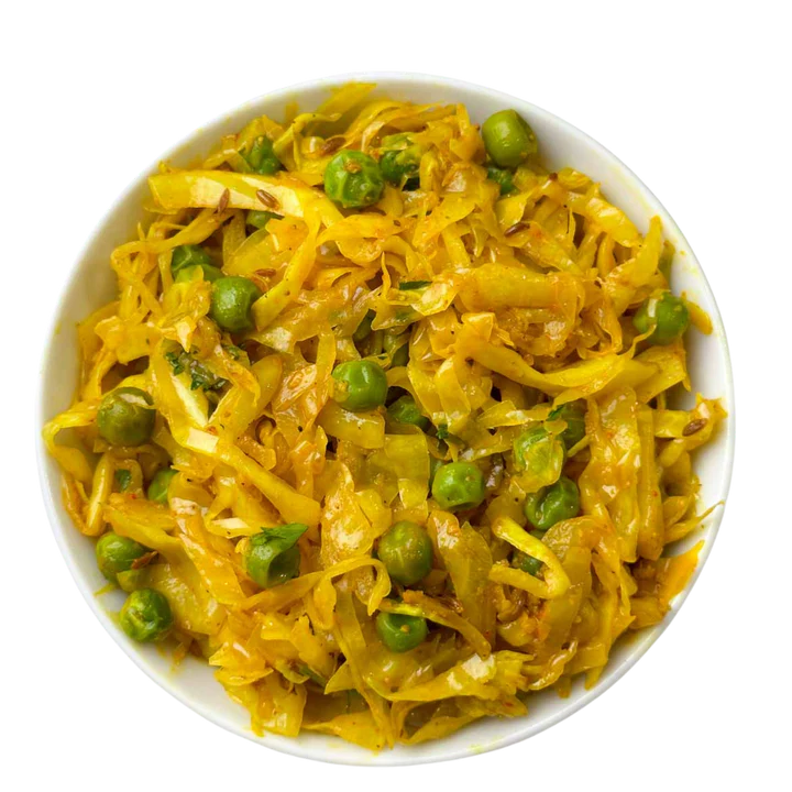 Home-cooked vegetarian curry from a Pooja Foods meal plan