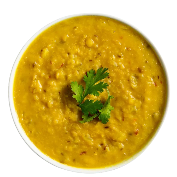 Home-cooked vegetarian curry from a Pooja Foods meal plan